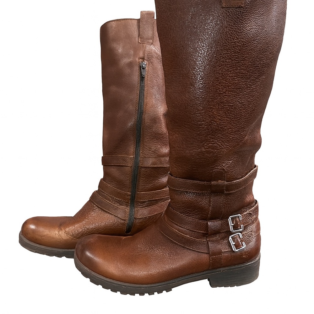 B.O.C. Born Concept Tall Leather Riding Boots — Brown (Size 11) - Picture 3 of 10
